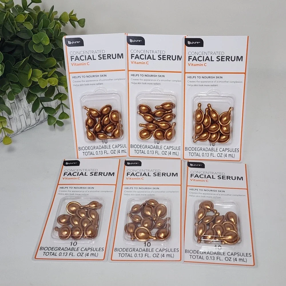B.Pure Concentrated Facial Serum Vitamin C Capsules ~ 6 PACKS X 10 each